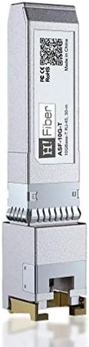 10Gb SFP+ RJ45 Module, 10Gbase-T Ethernet SFP+ Copper Transceiver Support 10G/5G/2.5G/1.25G, Compatible with Ubiquiti UF-RJ45-10G, UniFi, TP-Link TL-SM5310-T, MikroTik, Fortinet, D-Link, 30m