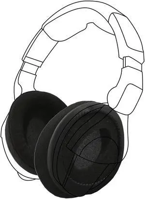Earpadz Replacement for Sennheiser HD280Pro Ear Pads, Protein Leather Headphone Cushions (Midnight, Black, 1 Pair)