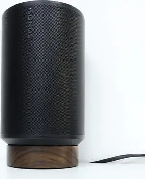 Wooden Desk Stand for Sonos Era 100 Desktop Speaker Stand Holder - Sonos Era 100 Stand for Table, The Stand can Store The Power Cord to Make The Desktop Clean.