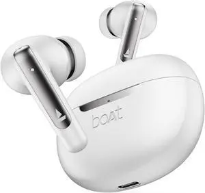 boAt Newly Launched Airdopes 141 ANC TWS Earbuds with 42 hrs Playback/50 ms Low Latency BEAST(tm)Mode/IWP(tm)Tech/Signature Sound/Quad Mics with ENx(tm)/ASAP(tm) Charge/USB Type-C Port/IPX5 (White)