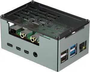 InnoMaker Aluminum Alloy Case for Raspberry Pi 4 - Compatible with DAC/DAC PRO/AMP/AMP PRO/RS485&CAN HAT, 3510 PWM Fan & Passive Heatsink Cooling for Expanded Boards