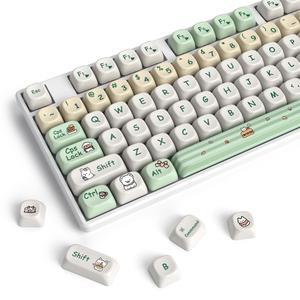 thumbnail image 2 of SUEHIODHY PBT Cat Keycaps Set - 144 Keys, MOA Profile, Dye-Sublimation, For Cherry/Gateron MX Mechanical Keyboards 2 of 11