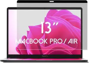 ANBAC Laptop Magnetic Privacy Screen Protector for 13 inch MacBook Pro (2016-2022, M1/M2) and MacBook Air (2018-2020, M1) - Blue Light Blocking Security Screen Shield, Anti-Smudge UV Filter