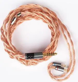 keephifi Earbuds Cable-TFZ 4 Core KBEAR [Inspiration-C] Ear Monitor Upgraded Cable Singel Crystal Copper Cable with 4.4mm Plug, Suit for LIVE-X T2-GALAXY TFZ Series (TFZ, 4.4Copper)