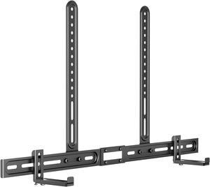 TV Soundbar Mount, EZISE Universal Sound Bar TV Bracket for Mounting above or Under TV Up to 13 LBS, Removable No-Slip Base Holder Extends 3.4"- 6", Fits Most TVs with VESA 200x200mm to 600x400mm