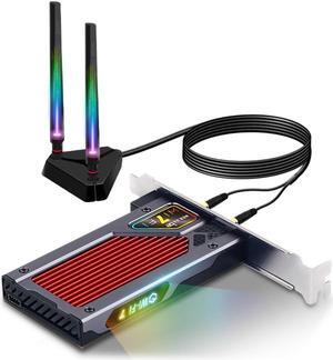 Fenvi WFi 7 RGB Light PCI-E WiFi Card BE200 BT5.4 Tri-Band 8774Mbps 802.11BE BE200NGW Desktop Network Adapter Instead of Your WiFi 6/WiFi 6E Card Support Windows 10/11 Not for AMD Motherboards
