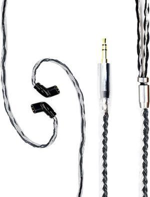 FEDAI Replacement Earphone Cable,24 Core Silver-Plated Upgrade Earphone Cable,QDC Earphone Audio Cable with QDC Pin for KZ ZSN,ZS10 PRO,ZSN PRO,ZSX,ZST X,CCA CA4 (QDC,3.5mm)