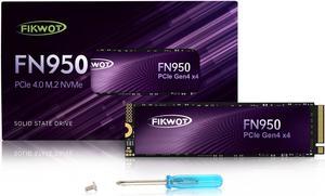 Fikwot FN950 2TB NVMe SSD M.2 2280 PCIe Gen4x4, Up to 4800MB/s, Internal Solid State Drive, Configure SLC Cache, Storage and Memory Expansion for PS5 Laptop Desktop