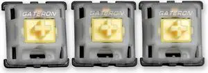 Gateron Yellow Switches,Keyboard Switch,Gateron KS-3 Milky Top Black Bottom Housing Switches for 5 pins Keyboard PCB 90 PCS