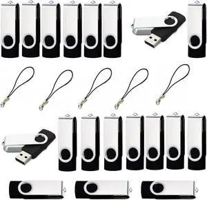 lcwamy USB Thumb Drive Bulk 16GB USB2.0 Flash Drive 16GB USB Flash Drive 100 Pack USB Drive Thumb Drives 100 Pack USB Flash Drive (Black, No logo)