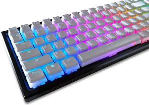 Glacier Frosted Keycaps, PBT, Double Shot, OEM Profile, Shine Through Legends, for Mechanical Keyboard Compatible with 60%/65%/75%/80%/96%/100% (Gray)