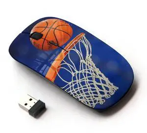 Graphic4You Basketball Sports Doughnut Ergonomic Wireless Mouse with Nano Receiver