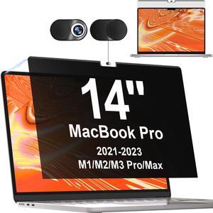 Privacy Screen for MacBook Pro 14 Inch 2021-2023 M3 /M3 Pro /M3 Max /M2 Pro /M2 Max /M1 Pro /M1 Max Model A2442/A2779/A2918/A2992, Magnetic Removable Anti Blue Light Glare Privacy Screen Protector