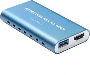 HaiweiTech USB3.0 Capture Card, Audio Video Capture Card with HDMI Loop-Through, 1080p 60fps Video Recorder for Gaming/Live Streaming/Video Conference, Works for Nintendo Switch/PS4/OBS/Camera/PC