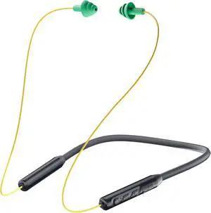 MIPEACE Bluetooth Earplug Headphones, Neckband Wireless Earbuds earplugs-29db Noise Reduction isolating in-Ear earplug Earphones and Controls,IPX5 sweatproof,19+Hour Battery(Yellow & Green)