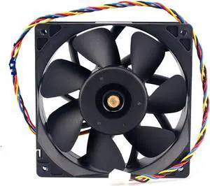 120mm x 38mm 12038 Copper Tube Miner Fan DC12V 2.7A 4-Wire Temperature Controlled PWM Antminer Oven Violent Cooling Fan
