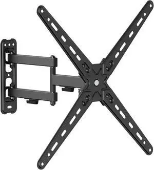 PL-443 Landscape to Portrait Vertical Rotation Full Motion TV Monitor Wall Mount Bracket Articulating Arms Swivel Tilt for Most 13" to 55" Flat Screen TV | Max VESA 400x400mm Up to 44lbs