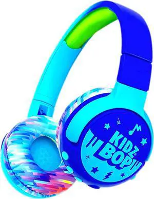 Move2Play Kidz Bop Bluetooth Headphones for Kids | Hi-Def Microphone & Speakers | 94dB Volume Limiting | Wireless | Adjustable | School Use | Gift 3 4 5 6 7 8+ Year Old Girls Boys
