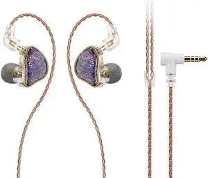 NICEHCK DB2 in-Ear Monitors: 1BA+1DD Hybrid HiFi Wired Earbuds, 3.5mm Earphones with 2Pin Detachable Tangle-Free Cable, IEMs for Gaming/AudioPhile/Musicians,Resin Stereo Noise Isolating Headphones