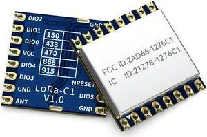 Lubeby Smart LoRa sx1276 Networking Transceivers, Compatible with RFM95W LoRa RF Chip Module LoRa1276-C1 915 Mhz x 2 PCS