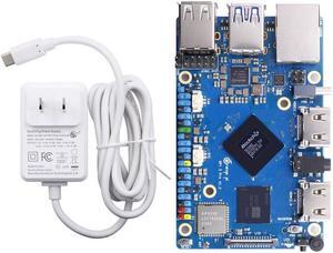 Orange Pi 5 Pro 16GB LPDDR5 Rockchip RK3588S 8-Core 64-Bit Single Board Computer with eMMC Socket, Development Board Run Orange Pi/Ubuntu/Debian/Android 12 OS (5 Pro 16GB+5V5A Type C Power Supply)