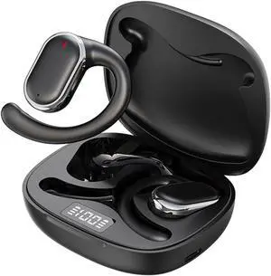 Open Ear Earbuds Air Bone Conduction Headphones Wireless Bluetooth Out of Ear Buds Outer Ear Earbuds That Don't Go in Your Ear, Waterproof Earphones for Sports Running Workout Gym with Ear Hook