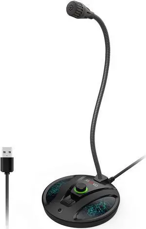 JOUNIVO USB Recording Microphone, Computer PC Podcast Condenser Cardioid Mic with Mute Button & LED Indicator for Laptop, Mac, PS4 - Vocal, Podcasting, Skype, YouTube, Streaming (JV603PRO)