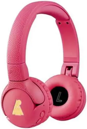 POGS Kids Bluetooth Wireless Headphones | The Gecko 2 | Foldable, Durable Headphones for Kids 3+ | Volume Limited 85 dB, Microphone | On-Ear | Wireless Music-Sharing Function (rPink)