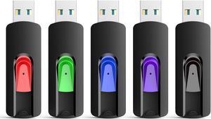 RAOYI 5 Pack 32GB USB 3.0 Flash Drive, High Speed Memory Stick Thumb Drives Jump Drive Pen Drive for PC Laptop Desktop- 32G Multipack
