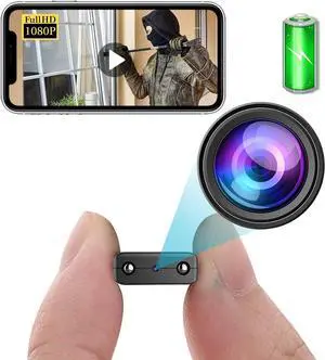 Smallest Wireless WiFi Hidden Camera With Battery,HD1080P Spy Camera For Home Security,Baby Monitor for Home Security with Night Vision,Motion Detection,Cloud Storage for Security with iOS AndroidAPP