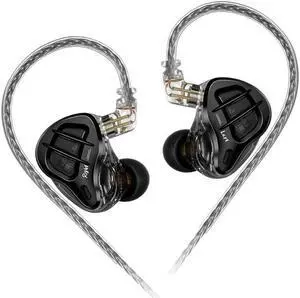 Linsoul KZ ZAR 7BA+1DD in-Ear Monitor, HiFi Wired Earbuds, Gaming Earbuds, Hybrid IEM Earphones with Recessed 2 Pin Detachable Cable for Musicians, Studio Engineers and Audiophiles(without Mic)