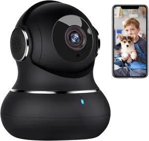 litokam 2K Indoor Security Camera, 360deg Cameras for Home Security Indoor with Motion Detection, Pet Camera with Phone App, Baby Monitor-Night Vision