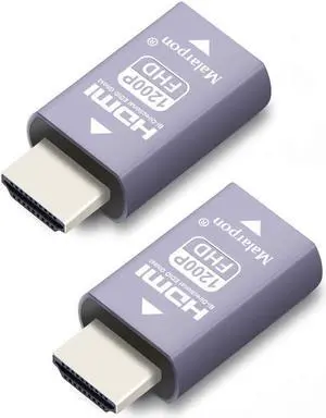 Malarpon Hdmi Edid Emulator Passthrough 3rd Generrtion Aluminum fit Headlesskeep The EDID of The Monitor Active Switches and Extenders 1920x1200@59Hz 2P
