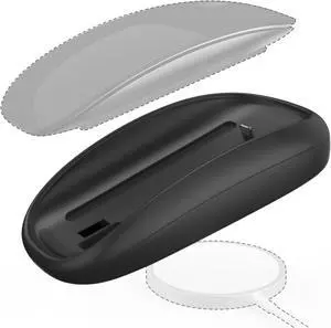 TATOFY for Magic Mouse 2 Grip with Wireless Charging Support, Magic Mouse 2 Charger, Magic Mouse Ergonomic Grip & Mouse Base (Black)