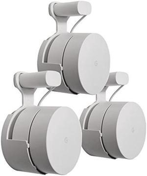 Dot Genie Google WiFi [OLD RECTANGULAR PLUG - NOT CURRENT ROUND PLUG] Outlet Holder Mount Stand: No Messy Screws! (3-pack)