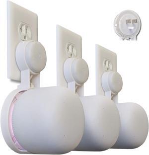 Nest WiFi Point Genie: The Simplest Lowest Profile Outlet Holder Mount for Google Nest WiFi Point | Reinforced Support | Great Sound | Open Access | No Messy Screws! (3-Pack)