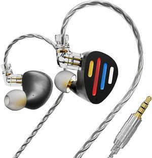 CCA ND X12 in Ear Monitor,3 Tone Adjustable in Ear Headphones,5BA+1DD IEM Earphones,Clear Sound & Deep Bass Earphones Wired, with 2pin Detachable Cable