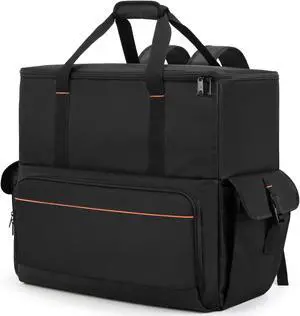 Trunab Computer Desktop Tower Carrying Case, PC Backpack for Computer Main Processor Case, Keyboard, Cable and Mouse, Earphone, Bag Only, Black
