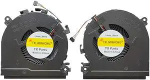 TXLIMINHONG New Compatible CPU and GPU Cooling Fan for Hp Spectre X360 15-CH 15-CH011DX 15-CH008CA Series L17605-001 NS75C00-17J21 L17606-001 NS75C00-17J22 Laptop Fan