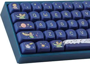 TYRIXKI PBT Keycaps 148 Keys Custom Little Prince Keycap Set Cute MOA Profile Keycaps Dye-Sublimation for Cherry Gateron MX Swithes 60% Mechanical Keyboards