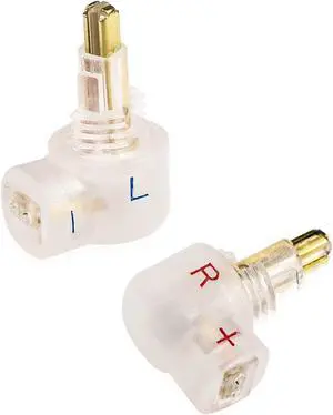 okcsc 0.78 2pin Cable Female(Cable Side) to EXK (Earphone Side) Adaptor Work for 0.78 2pin Cable Connected to for Sony MDR EX1000 EX800 MDR7550 EX600 Earbuds Connector in Curved Shape Transparent