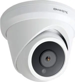 ONWOTE 4K 8MP UltraHD PoE IP Security Camera Turret, AI Human Vehicle Detection, 3840x2160 8 Megapixels, 128deg Field of View, Video Audio, Indoor Outdoor, 100ft IR, Add-on Camera to PoE NVR System