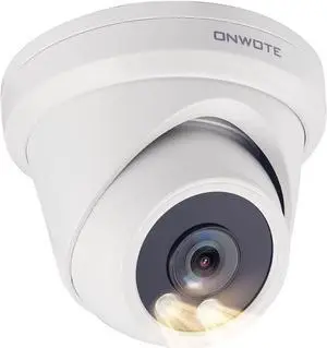 ONWOTE 6MP HD IP POE Camera Outdoor with Color Night Vision, Smart AI Human Deterrence, 6 Megapixels 3072x2048P Super HD Camera, 100ft IR, 120deg Angle, IP66, Add on Camera to PoE NVR