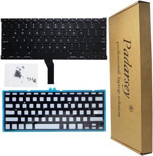 Padarsey Replacement Backlight Backlit Keyboard with 80 pce screws Compatible for Macbook Air 13-Inch A1369 A1466 MC965LL MC966LL EMC 2559 MD231LL/A MD760LL/A Series 2011 2012 2013 2014 2015