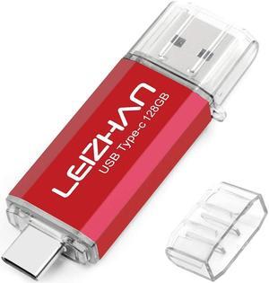 leizhan USB C Flash Drive 128GB TYPE-C Pen Drive for Huawei Type C device Pendrive USB 3.0 High Speed Computer U Disk Red