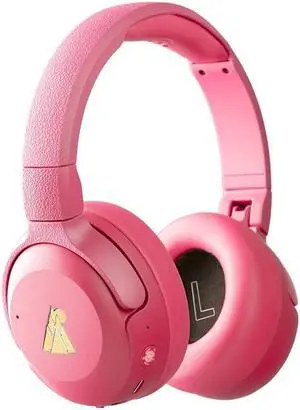 POGS Wireless Over-Ear Noise Cancelling Headphones | The Turtle | Adjustable and Durable Headphones | Volume Limited 85 dB, Microphone | Wireless Music-Sharing Function (rPink)