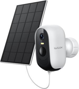 WUUK Add-on Solar Camera, Requires Base Station, Home Security Cameras Wireless Outdoor, 2K HD, No Monthly Fee, Compatible with Alexa & Google