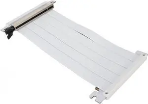 PUSOKEI PCIE 4.0 x16 Extender Riser Cable, High Speed Flex Dual Sided Reverse 180 Degree PCI E Ports GPU Graphic Card Extension Cable for RX 7900 7800 7700 7600 7500,etc (White)