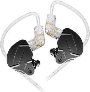 KZ ZSN Pro X iem in ear Monitor, Wired Gaming Earbuds, HIFI KZ Headphones with Hybrid Dual Driver 1ba 1dd High Fidelity Musician in-ear Earphone with Detachable Tangle-Free Cable (Black, without mic)