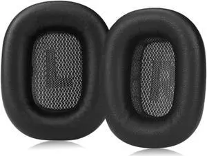 Sinowo Lambskin Ear Cushions for Apple AirPods Max Headphones Replacement Earpads Sweat Proof Ear Cups Cushion Easy to Install with Magnet,Sheepskin and Memory Foam(Black)